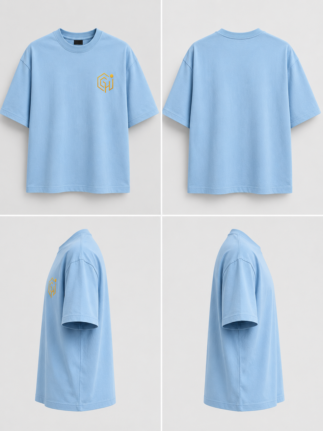 Growing Hives Oversized Essential T-Shirt – Sky Blue - Image 4